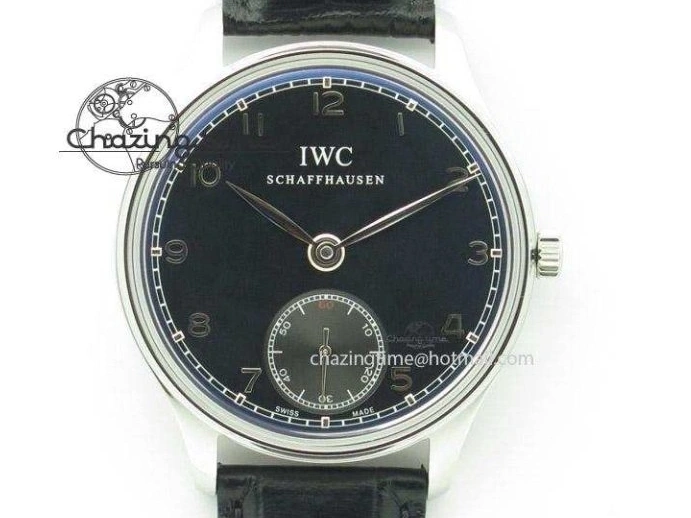 MIROTIME 0409 Packable Portuguese IW358304 ZF 1:1 Best Edition SS White Dial Blue Markers on Leather Strap A 7079